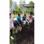 Moving the compost!